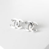 シャネル ココマーク クリア ピアス シルバー - NEWSED