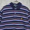 Polo Ralph Lauren 海军蓝/蓝色条纹短袖 Polo 衫