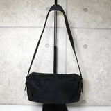 プラダ テスート ポコノ ナイロン サフィアーノレザー トライアングルロゴ ショルダーバッグ ブラック - NEWSED