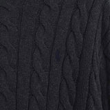 ポロ ラルフローレン ポニーロゴ ケーブル編み ニット ダークグレー - NEWSED