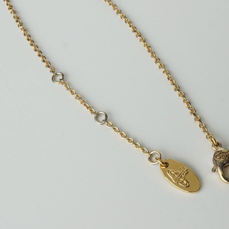 ヴィヴィアン ウエストウッド オーブ ラインストーン ネックレス ゴールド 箱付き - NEWSED