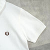 Fred Perry 徽标刺绣白色短袖 Polo 衫