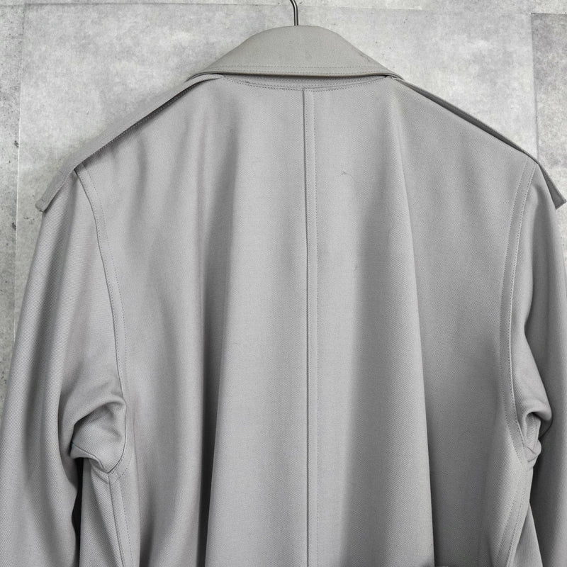 イヴ サンローラン ヴィンテージ ウール ロングコート ステンカラーコート レディース ライトグレー - NEWSED