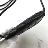 ボッテガ ヴェネタ イントラチャート レザー 二つ折り財布 ウォレットバック ブラック - NEWSED