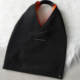 エムエムシックス メゾン マルジェラ ナイロン ジャパニーズバッグ スモール ハンドバッグ ブラック / オレンジ - NEWSED