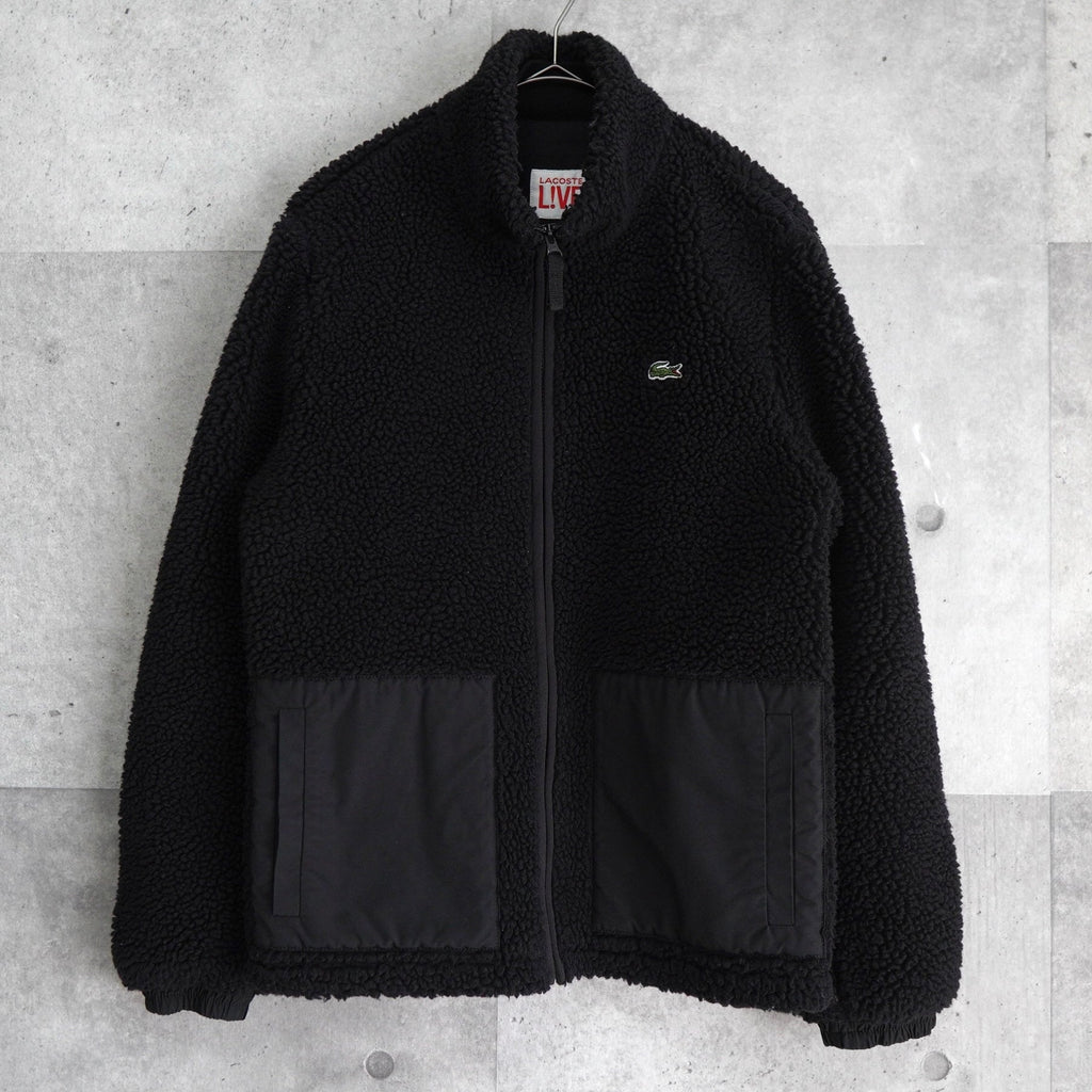 Lacoste Live Logo Patch 蟒蛇皮夹克（黑色）