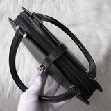 グッチ ジャッキー レザー ハンドバッグ ブラック - NEWSED