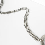 セリーヌ ヴィンテージ サークルロゴ シルバー ネックレス - NEWSED