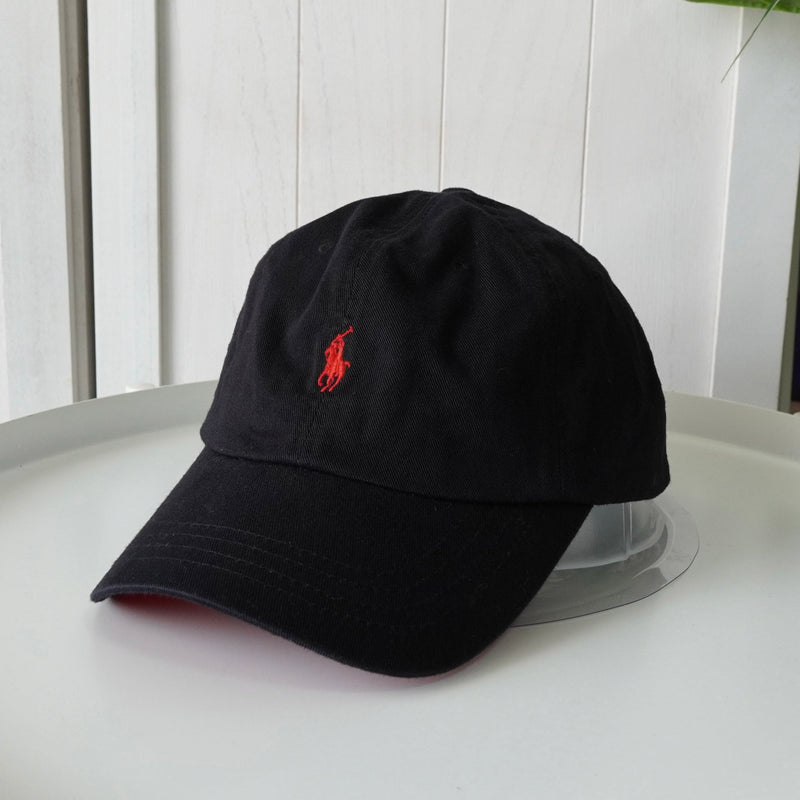 ポロ ラルフローレン ロゴ キャップ ブラック - NEWSED