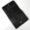 Prada Gathered Nappa Leather Bifold Wallet in Black