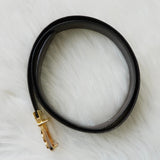 セリーヌ トリオンフ レザー ベルト ゴールド / ブラック - NEWSED