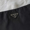 Prada Pocono Tessuto Nylon/Leather Triangle Plate Shoulder Bag in Black