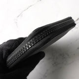 メゾン マルジェラ 四つタグ レザー ラウンドジップ コンパクトウォレット ブラック - NEWSED