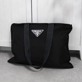 プラダ ポコノ テスート ナイロン トートバッグ トライアングルロゴ ブラック - NEWSED