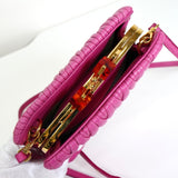 ミュウミュウ マテラッセ レザー がま口 ミニ ショルダーバッグ ピンク - NEWSED