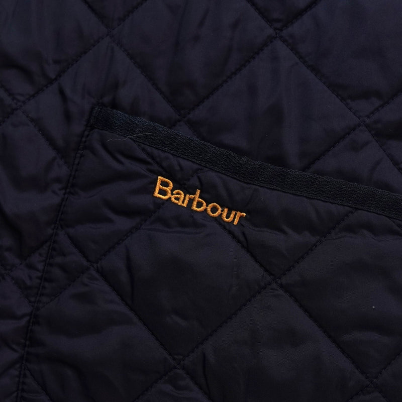 バブアー コーデュロイ襟 ロゴ キルティングジャケット ブラック - NEWSED