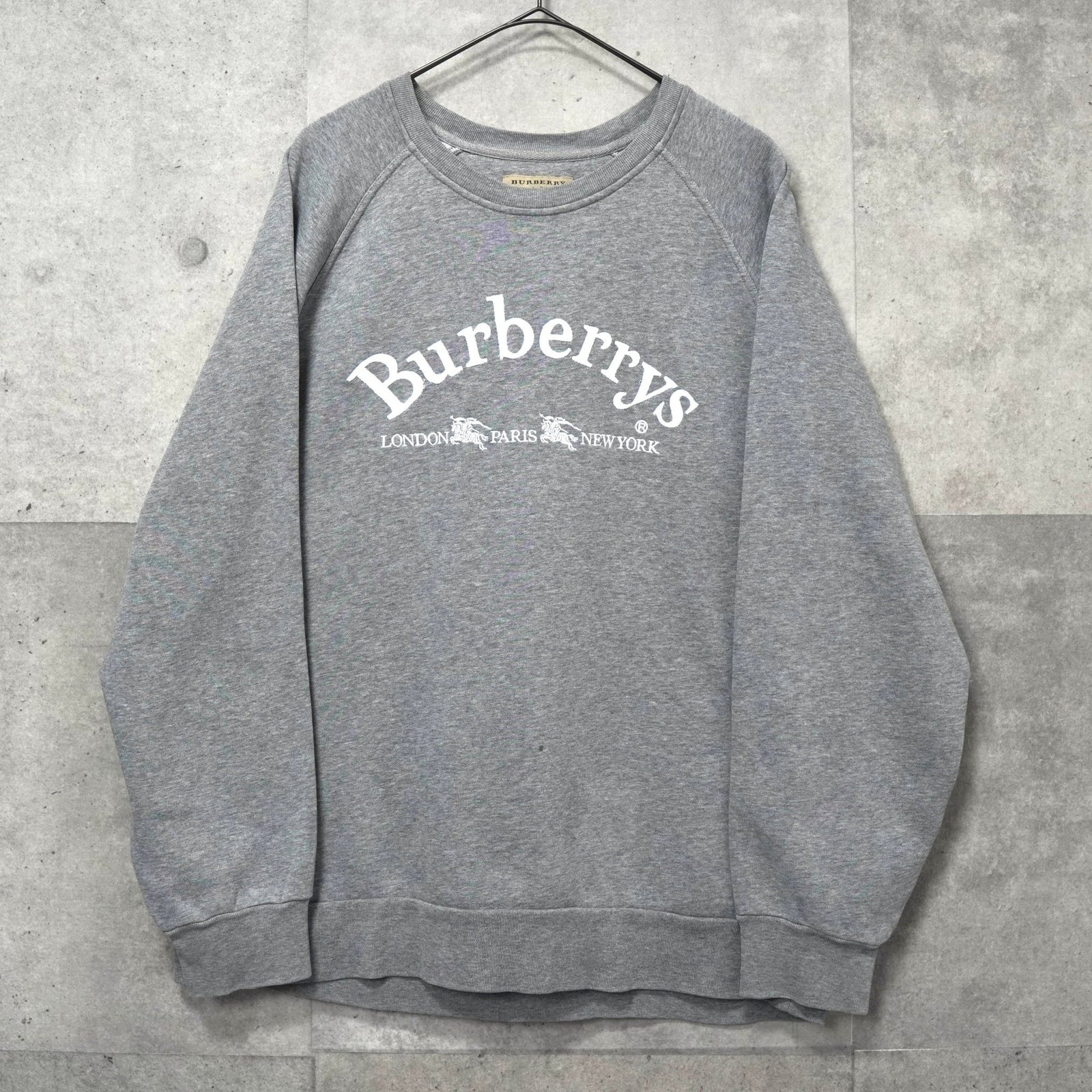 バーバリー ホースロゴ 刺繍 スウェット グレー | ブランド古着を扱う