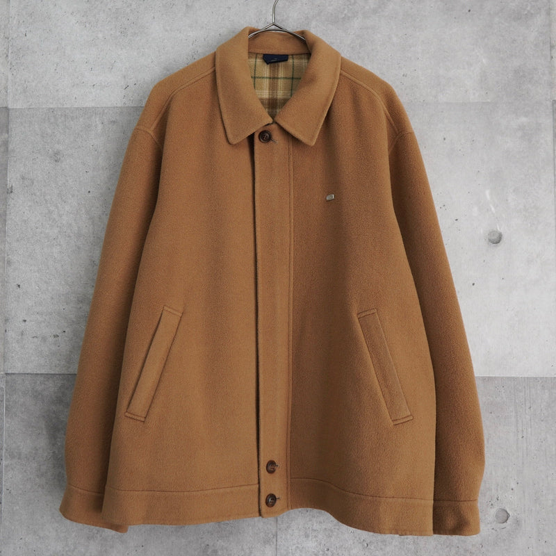ラコステ メタルロゴバッジ ウールコート チェスターコート チェック柄裏地 キャメル - NEWSED