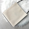 Jil Sander Tangle 中号帆布皮革单肩包 Pochette 象牙色 / 黑色