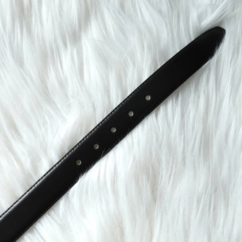 セリーヌ ヴィンテージ サルキー 輪馬車 レザー ベルト ブラック / ゴールド - NEWSED