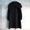 MM6 Maison Margiela Zip-up Hooded Coat Wool Coat Long Coat Different Material Switching