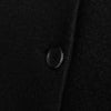 Fred Perry Logo Embroidered Brushed Long Coat Cocoon Coat Chester Coat Black