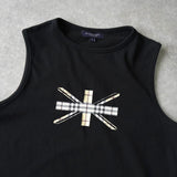 バーバリー ノバチェック ユニオンジャック ノースリーブ タンクトップ ブラック レディース - NEWSED