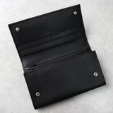 プラダ サフィアーノレザー トライアングルロゴ 二つ折り財布 ブラック - NEWSED