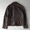 ジョン ヴァルベイトス ダブル ライダースジャケット レザージャケット ダークブラウン
