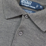 ポロ ラルフローレン ロゴ 刺繍 ポロ ニット グレー - NEWSED