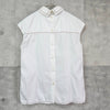 プラダ 刺繍 ノースリーブ シャツ ブラウス ホワイト レディース