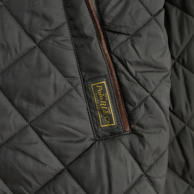 ポロ ラルフローレン コーデュロイ襟 キルティングジャケット ミリタリージャケット カーキ - NEWSED