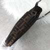 Fendi Zucca Canvas Leather Shoulder Bag Brown