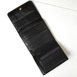 プラダ ギャザー ナッパレザー 二つ折り財布 ブラック - NEWSED