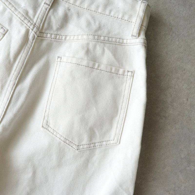 エムエムシックス メゾン マルジェラ スラッシュディティール ホワイト デニム ジーンズ - NEWSED