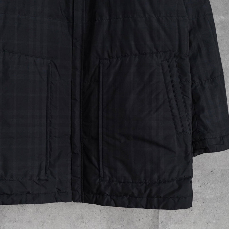 バーバリー ライナー リバーシブル 中綿ジャケット ミドルコート メンズ ブラック - NEWSED