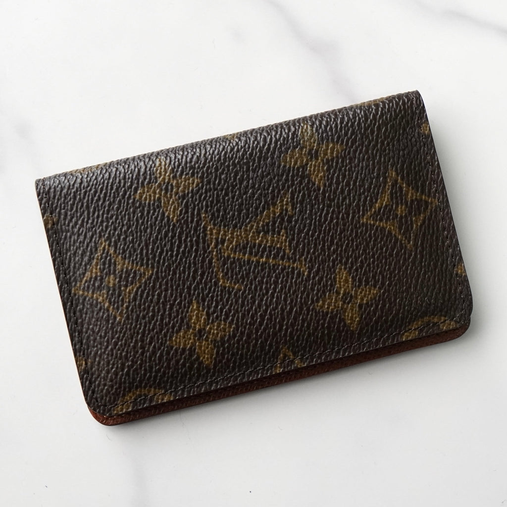 Louis Vuitton Monogram Porte Carte Visite Card Case, Brown