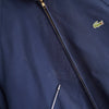 Izod Lacoste 复古哈林顿夹克 棉质夹克 宽松上衣 格纹衬里 海军蓝