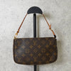 ルイ・ヴィトン モノグラム ポシェット アクセソワール レザー ハンドバッグ ワンショルダーバッグ ブラウン