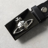 ヴィヴィアン ウエストウッド オーブ レザー ベルト ブラック - NEWSED