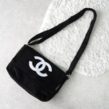 シャネル ココマーク パイル地 ノベルティ ショルダーバッグ ブラック - NEWSED