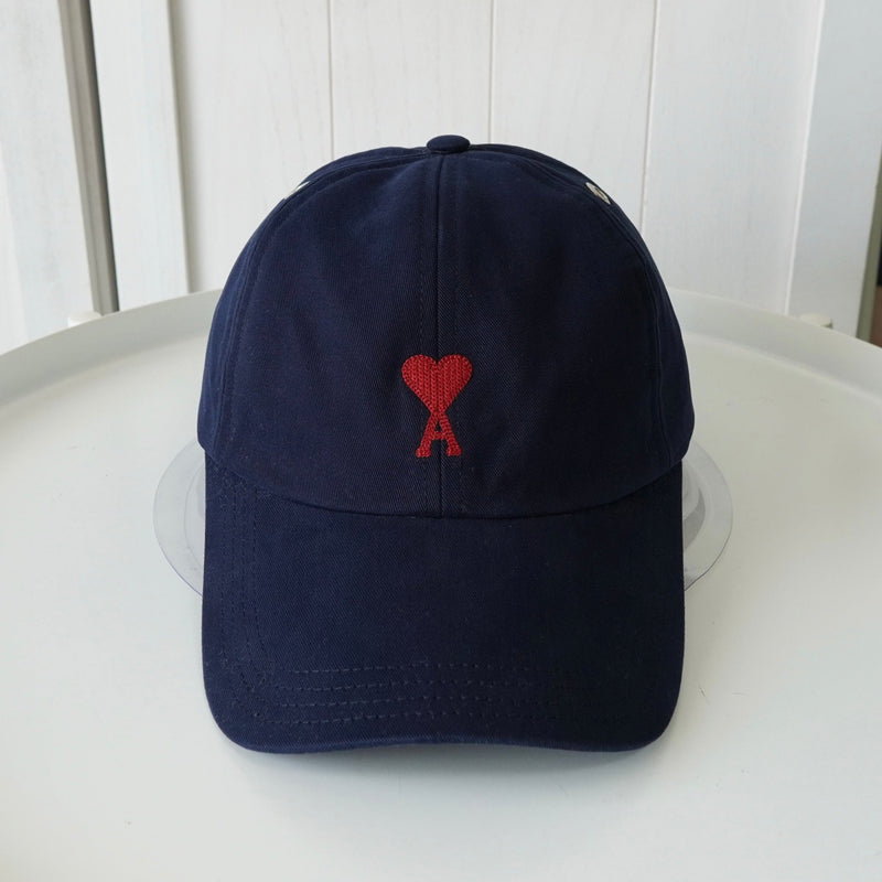 アミパリ アミ パリス ハートロゴ キャップ ネイビー 保存袋付き - NEWSED