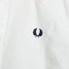 Fred Perry 白色徽标刺绣长袖衬衫