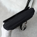 ラコステ ナイロン ミニショルダーバッグ ポーチ ロゴパッチ ブラック - NEWSED