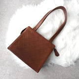 シャネル マトラッセ ラムスキン トップハンドル トートバッグ ハンドバッグ ブラウン 保存袋 ギャランティーカード付き付き - NEWSED