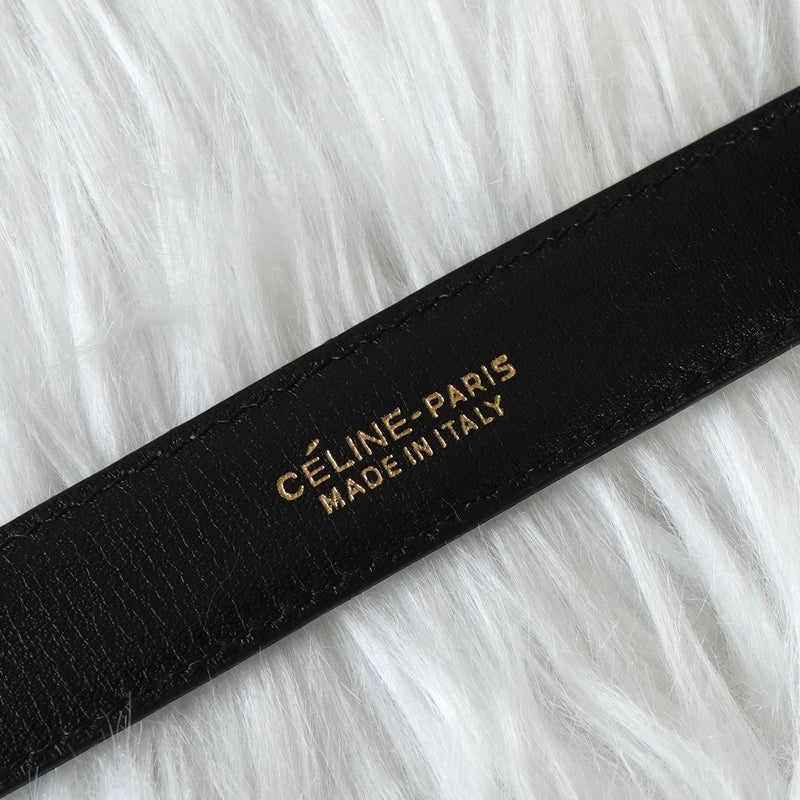 セリーヌ ヴィンテージ 輪馬車 サルキー レザー ベルト ブラック - NEWSED