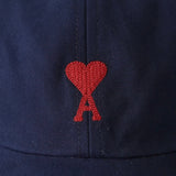 アミパリ アミ パリス ハートロゴ キャップ ネイビー 保存袋付き - NEWSED