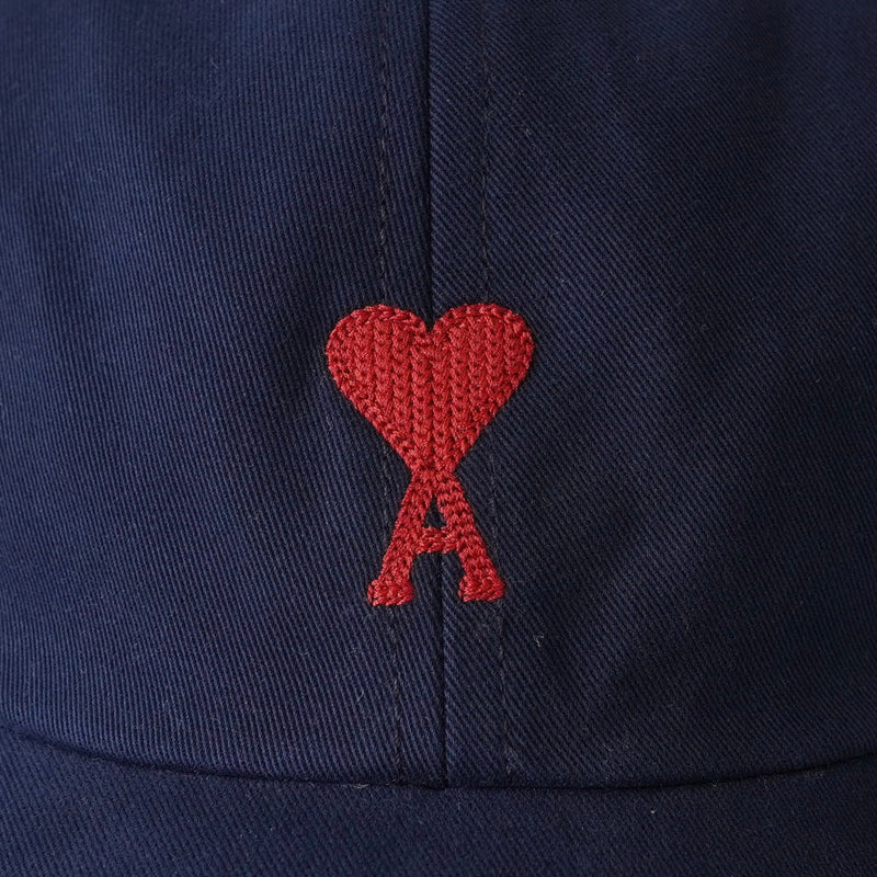 アミパリ アミ パリス ハートロゴ キャップ ネイビー 保存袋付き - NEWSED