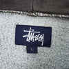 Stussy Distressed Remake Sunfade Hoodie Logo Print Grey/Brown