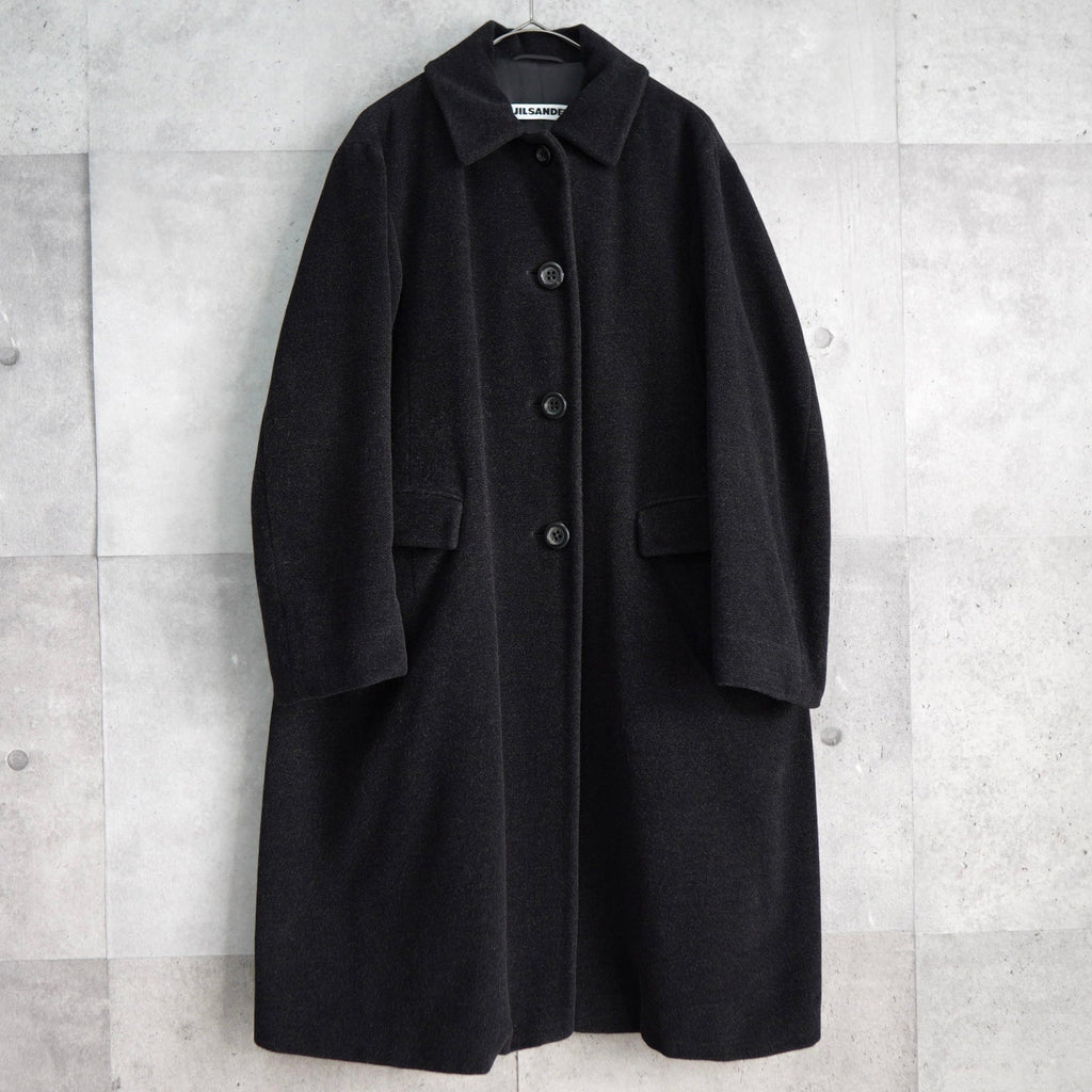 Jil Sander Angora Long Coat Wool Coat Black